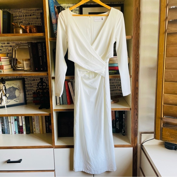 Significant Other Escape White Ruched Midi Dress - Picture 2 of 12
